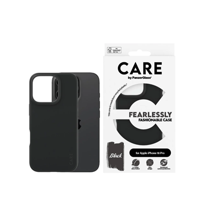 CARE Fashionable Case | Back cover | Apple | iPhone 16 PRO | Recycled plastic | Black