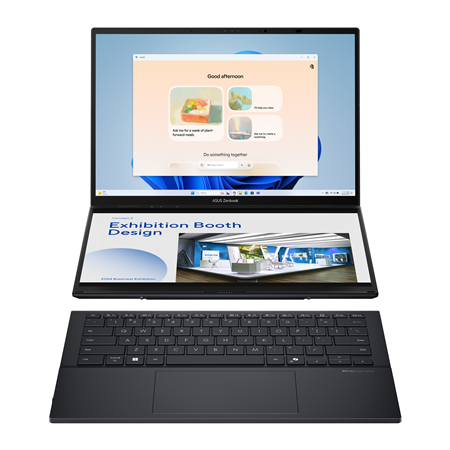 Asus | Zenbook Duo UX8406CA-PZ009W | Basalt Gray | 14 " | OLED | Touchscreen | 3K | 2880 x 1800 pixels | Glossy | Intel Core Ult