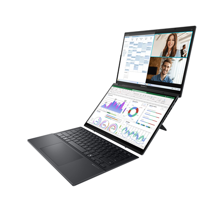 Asus | Zenbook Duo UX8406CA-PZ009W | Basalt Gray | 14 " | OLED | Touchscreen | 3K | 2880 x 1800 pixels | Glossy | Intel Core Ult