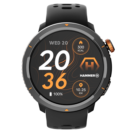 Hammer Watch 2 Lite | Smart watch | AMOLED | 1.43" | Waterproof | Black