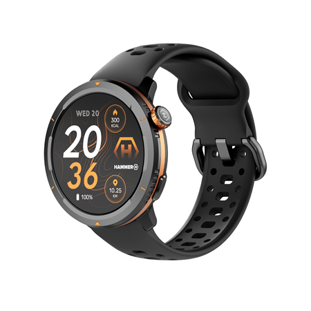 Hammer Watch 2 Lite | Smart watch | AMOLED | 1.43" | Waterproof | Black