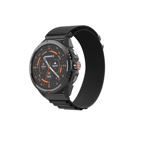 Hammer Watch 2 | Smart watch | GPS (satellite) | AMOLED | 1.5" | Waterproof | Black
