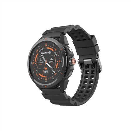 Hammer Watch 2 | Smart watch | GPS (satellite) | AMOLED | 1.5" | Waterproof | Black