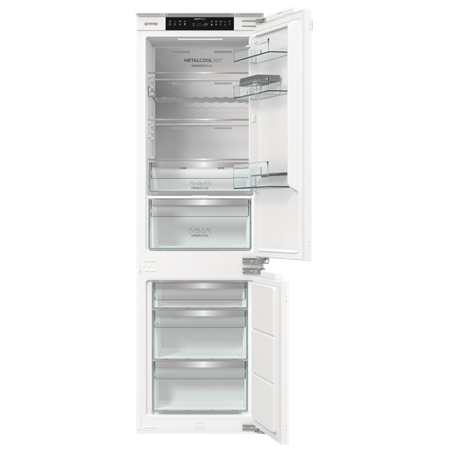 Gorenje Refrigerator | NRKI517E82WF | Energy efficiency class E | Built-in | Combi | Height 177.2 cm | No Frost system | Fridge