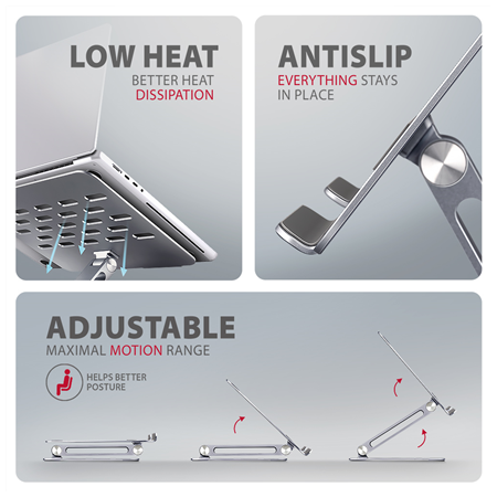 AXAGON | Notebooks and tablets stand STND-LQ | Adjustable Height, Tilt | 10-16 "