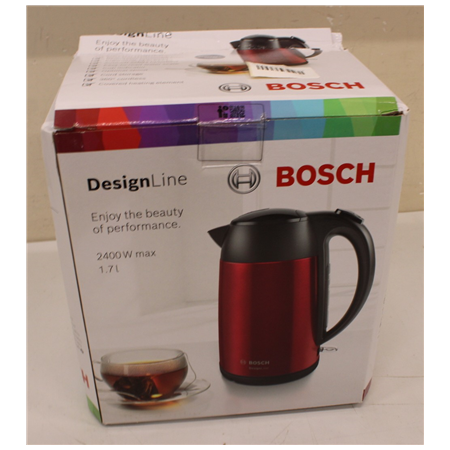SALE OUT.  | Bosch | Kettle | DesignLine TWK3P424 | Electric | 2400 W | 1.7 L | Stainless steel | 360° rotational base | Red | D