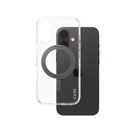 CARE Feature Case | Back cover | Apple | iPhone 16 | Recycled plastic | Transparent | MagSafe