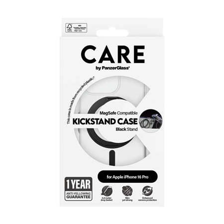 CARE Feature Case | Back cover | Apple | iPhone 16 Pro | Recycled plastic | Transparent | MagSafe