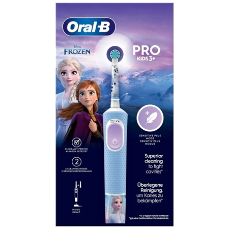 Oral-B Electric Toothbrush | Vitality Pro Frozen | Rechargeable | For children | Number of brush heads included 1 | Number of te