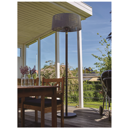 TunaBone Electric Standing Patio Heater, Double clear halogen heating lamps | TB1821SH-01 | Patio heater | 2100 W | Black