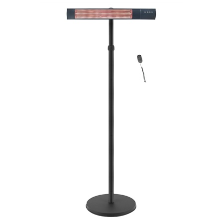 TunaBone Electric Standing Patio Heater, Single carbon golden tube | TB2580ST-01 | Patio heater | 2500 W | Black
