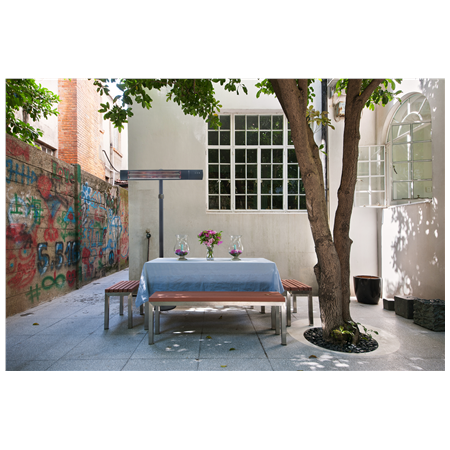 TunaBone Electric Standing Patio Heater, Single carbon golden tube | TB2580ST-01 | Patio heater | 2500 W | Black