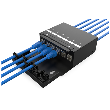 Digitus Consolidation point box, 6-port Keystone modules with intelligent cable manager | DN-93708-6