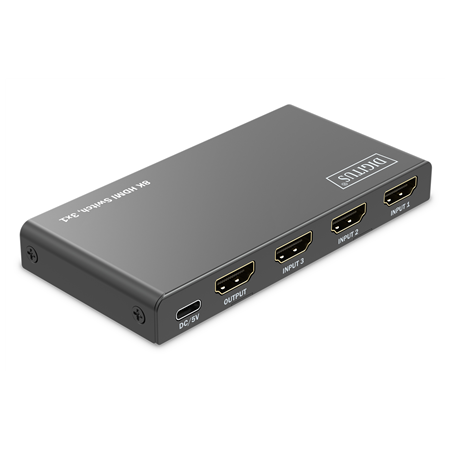 Digitus 8K HDMI Switch, 3x1 | DS-55333 | Black