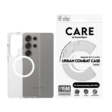 CARE Back protection | Samsung | Galaxy S25 Ultra | Recycled plastic | White