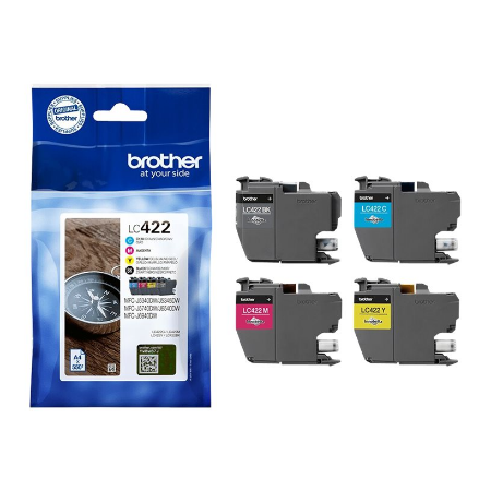 Brother LC422VAL | Ink Cartridge | Black, Cyan, Magenta, Yellow
