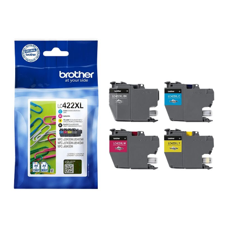 Brother LC422XLVAL | Ink Cartridge | Black, Cyan, Magenta, Yellow