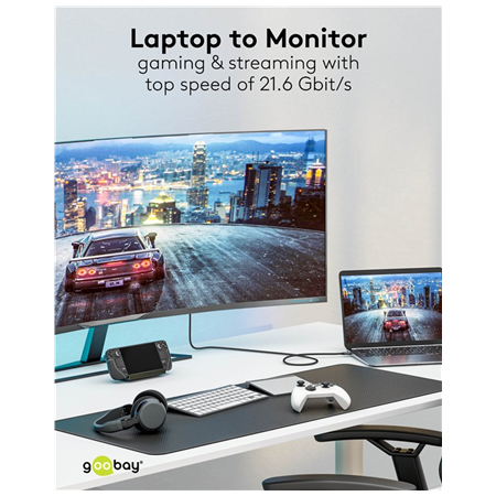 Goobay USB-C to DisplayPort Cable 4K at 60 Hz, 1 m | 75704