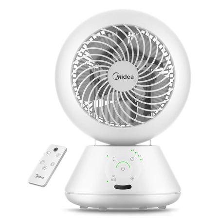 Midea Fan | MDF24JRW TurboForce | Table Fan | White | Number of speeds 5 | Oscillation | Remote control