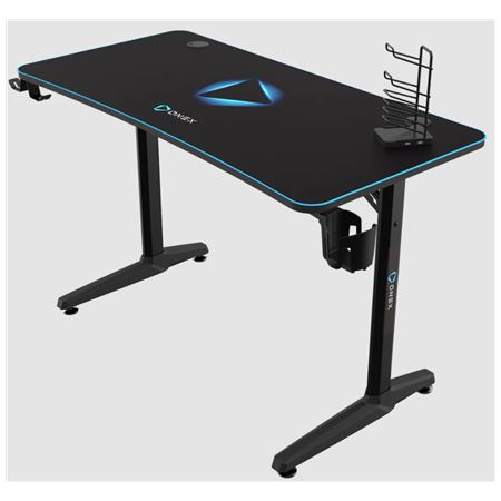 Onex | Gaming Desk w/Cup holder, headset hook, Gamepad holder, Full coverage mouse pad | GD1200H | Black