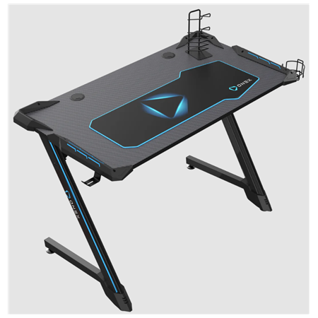 Onex | RGB Gaming Desk w/Cup holder, headset hook, Gamepad holder, 114cm(w) | GD1200Z | Black