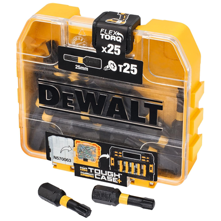 DEWALT DT70558T-QZ Extreme FLEXTORQ 25pc Set T25 25mm in Small Bulk Storage Case
