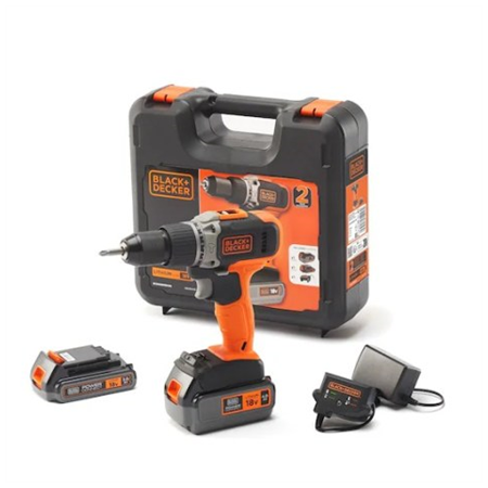 BLACK & DECKER | Cordless Drill/Driver with  2.0 Ah/4.0 Ah Battery | BCD003MEM2K-QW | 18 V | 2.0/4.0 Ah | Lithium
