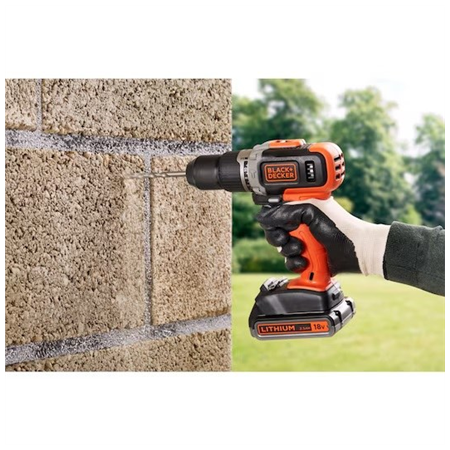BLACK & DECKER | Cordless Drill/Driver with  2.0 Ah/4.0 Ah Battery | BCD003MEM2K-QW | 18 V | 2.0/4.0 Ah | Lithium