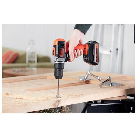 BLACK & DECKER | Cordless Drill/Driver with  2.0 Ah/4.0 Ah Battery | BCD003MEM2K-QW | 18 V | 2.0/4.0 Ah | Lithium