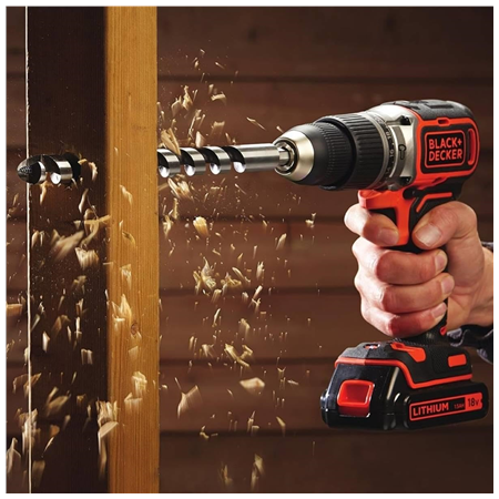 BLACK & DECKER 18V Drill Driver with 2x2.0 Ah Batteries | BCD383D2XK-QW