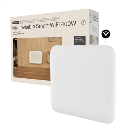 Mill Invisible Smart WiFi Heater | PA400WIFI4 | Panel Heater | 400 W | Suitable for rooms up to 4-6 m² | White | IPX4
