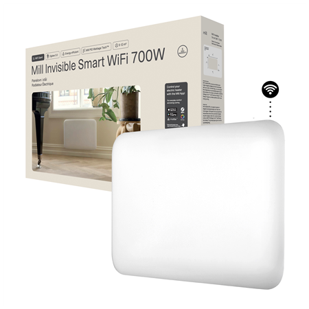 Mill Invisible Smart WiFi Heater | PA700WIFI4 | Panel Heater | 700 W | Suitable for rooms up to 9-12 m² | White | IPX4