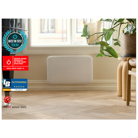 Mill Invisible Smart WiFi Heater | PA700WIFI4 | Panel Heater | 700 W | Suitable for rooms up to 9-12 m² | White | IPX4