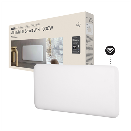 Mill Invisible Smart WiFi Heater | PA1000WIFI4 | Panel Heater | 1000 W | Suitable for rooms up to 12-16 m² | White | IPX4