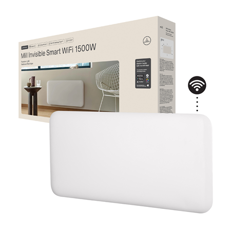 Mill Invisible Smart WiFi Heater | PA1500WIFI4 | Panel Heater | 1500 W | Suitable for rooms up to 18-22 m² | White | IPX4