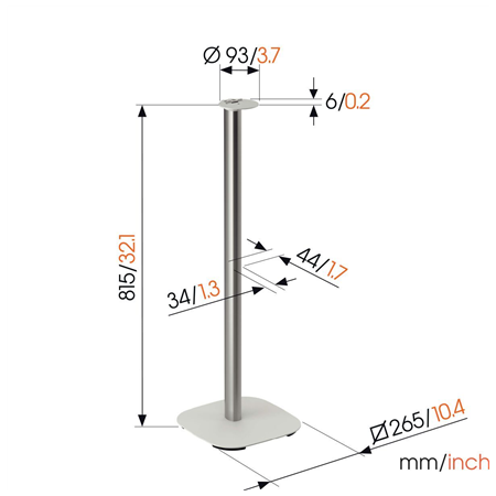 Vogels Floor stand | SFS 4113 Sonos speaker stand for Era 100 | Maximum weight (capacity) 2 kg | White
