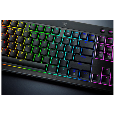 Razer | BlackWidow V4 Low-profile HyperSpeed | Gaming Keyboard | Wireless | US | 2.4GHz, Bluetooth, USB-C | Yellow Linear