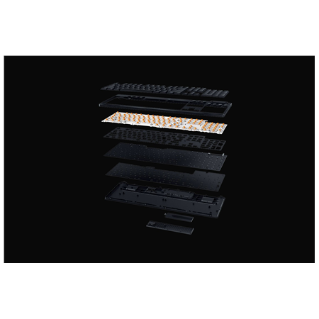 Razer | BlackWidow V4 Low-profile HyperSpeed | Gaming Keyboard | Wireless | US | 2.4GHz, Bluetooth, USB-C | Yellow Linear