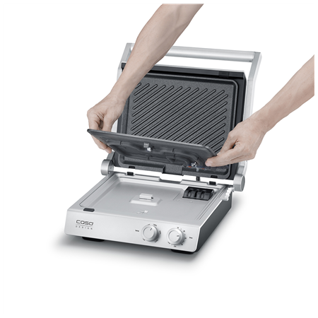 Caso Double Contact Grill | SteakChef | Contact grill | 2000 W | Stainless Steel