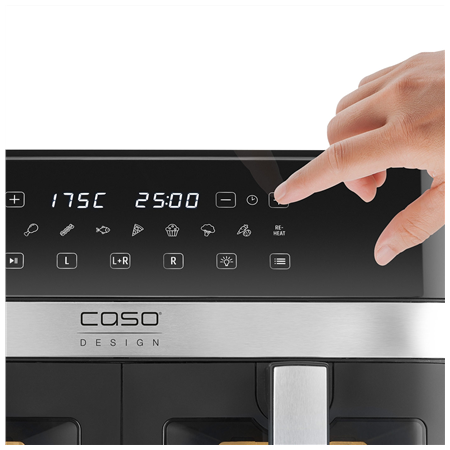 Caso Air Fryer | DuoChef | Power 2200 W | Capacity 14 L | Black