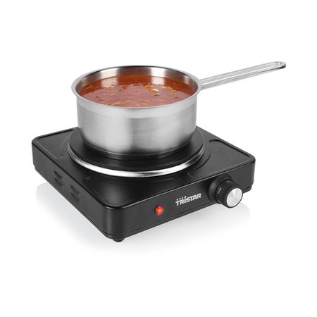 Tristar Table hob | KP-6151 | Number of burners/cooking zones 1 | Black | Electric