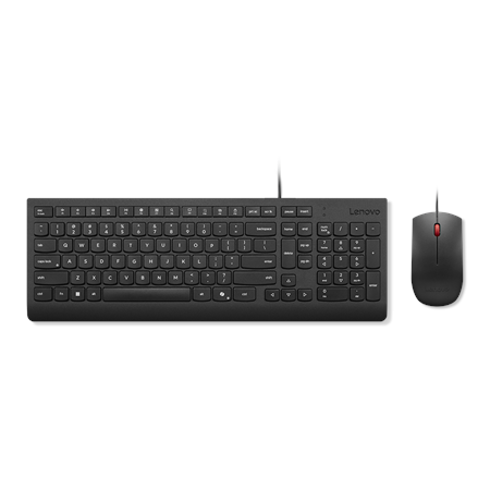 Lenovo Essential Wired Combo Keyboard and Mouse | Keyboard and Mouse Set | Wired | Mouse included | Nordic | Black