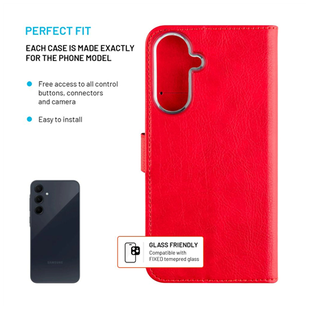 Fixed Opus | Book Case | Samsung | Galaxy A36 5G/A56 5G | Leather | Red