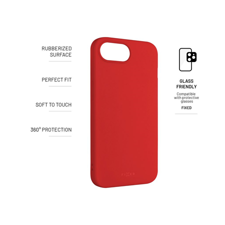 Fixed Story | Back Cover | Apple | iPhone 16e | Rubber | Red