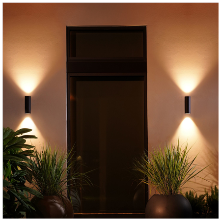 Philips Hue WCA Appear Outdoor Wall Lantern, Black | 8 W | 2000-6500 Hue White Colour Ambiance