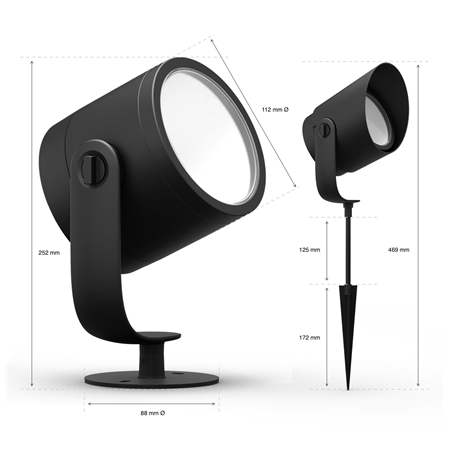 Philips Hue WCA Lily XL Outdoor Spot Light 24V | 15 W | 2000-6500 Hue White Colour Ambiance