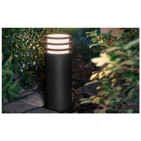 Philips Hue Lucca Outdoor Pedestal Lantern | E27 | 9 W | Warm white