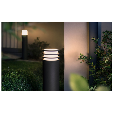 Philips Hue Lucca Outdoor Post Lantern | E27 | 9.5 W | Warm white