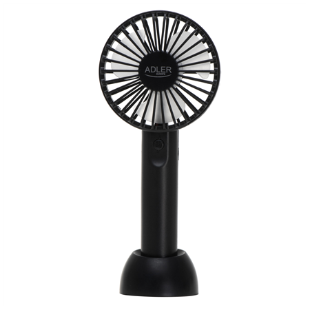 Adler Mini USB Fan | AD 7338 | Desk fan | Black | Diameter 7 cm | Number of speeds 3