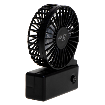 Adler Foldable mini fan | AD 7336 | Desk fan | Black | Diameter 6.5 cm | Number of speeds 1